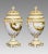 Late 19th Century Antique Royal Worcester Neoclassical Matched White and Gilt (Gold) Porcelain Covered Urns W/ Landscaped Panels by Harry Davis, a Pair, England 1912. For Sale - Image 5 of 12