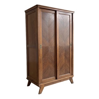 Art Deco Style Wardrobe, 1945s For Sale