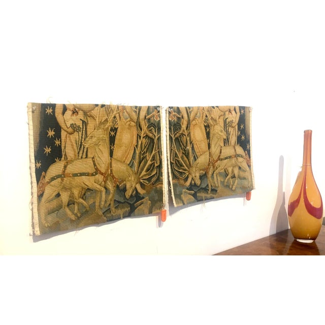 Italian Hand Woven Wool Tapestry Fragment For Sale In Dallas - Image 6 of 8