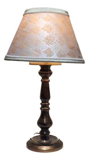 Vintage Table Lamp by Diga Colmore with Metal Base and Fabric Shade, 1990s