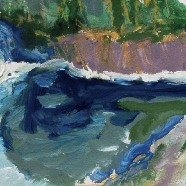 'Hidden Cove, Big Sur' by Robert Canete, Post-Impressionst California Seascape For Sale - Image 4 of 7