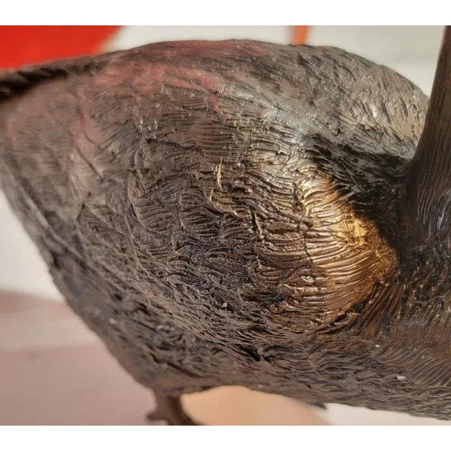 Early 20thc Brass Duck Ornament For Sale - Image 4 of 7