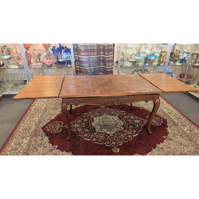 Wood Early 20th Century Oak Refrectory Table and 6 Chairs - Set of 7 For Sale - Image 7 of 18