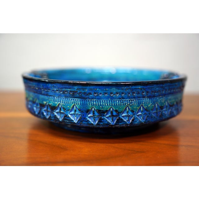 Aldo Londi for Bitossi Large Rimini Blu Cigar Ashtray or Ceramic Catchall Tray For Sale In Miami - Image 6 of 7