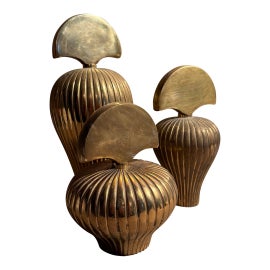 Example of Unlacquered Brass Finish Vessels and Vases