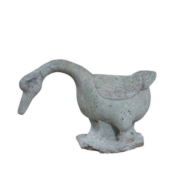 Italian 1930s Italian Carved Stone Bird Garden Sculpture Statue For Sale - Image 3 of 12