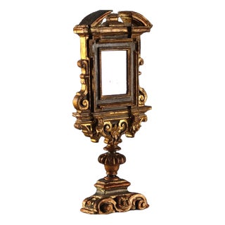 Carved Wooden Support Fan Stand For Sale