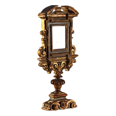 Carved Wooden Support Fan Stand For Sale