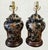 Black Vintage Black Brown Small Ceramic Ginger Jar Leaf Design Table Lamps- A Pair For Sale - Image 8 of 8
