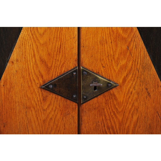 Metal Art Deco Sideboard in Mahogany and Brass by J. Gočár for Pud, 1890s For Sale - Image 7 of 11