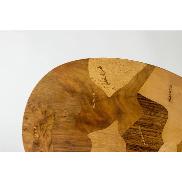 Brown Mid-Century Swedish Side Table with Inlays For Sale - Image 8 of 11