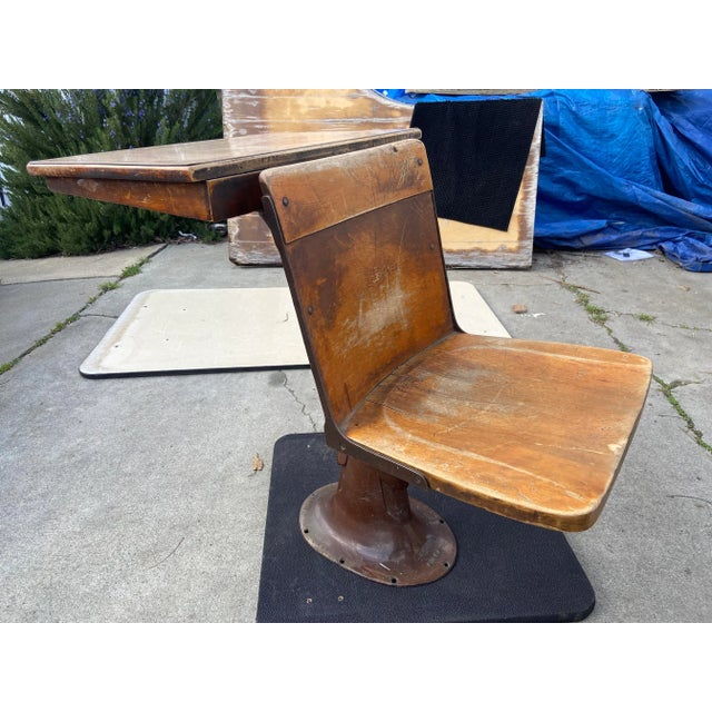 1920s Antique School Desk For Sale - Image 11 of 13