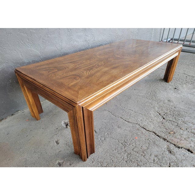 Coffee Table by Lane Furniture Exotic Book-Matched Wood Grain Mid-Century Modern For Sale In San Francisco - Image 6 of 14