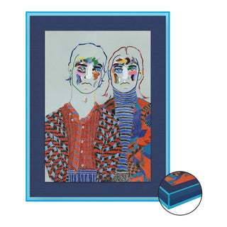 Missoni AW20 by Robson Stannard in Light Blue Acrylic Frame, XS Art Print For Sale