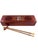 Asian Modern Vietnamese Wooden Chopsticks for 8 With Yellow Mother of Pearl Marbled Tips Decorative Storage Box and Coordinating Rests - 25 pcs For Sale - Image 11 of 11