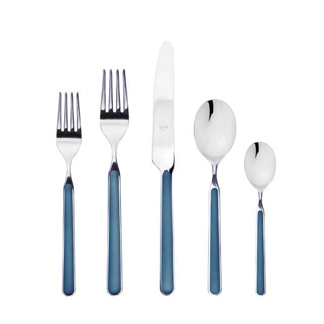 Contemporary Mepra Fantasia 5-Piece Flatware Set, Sugar Paper For Sale - Image 3 of 3