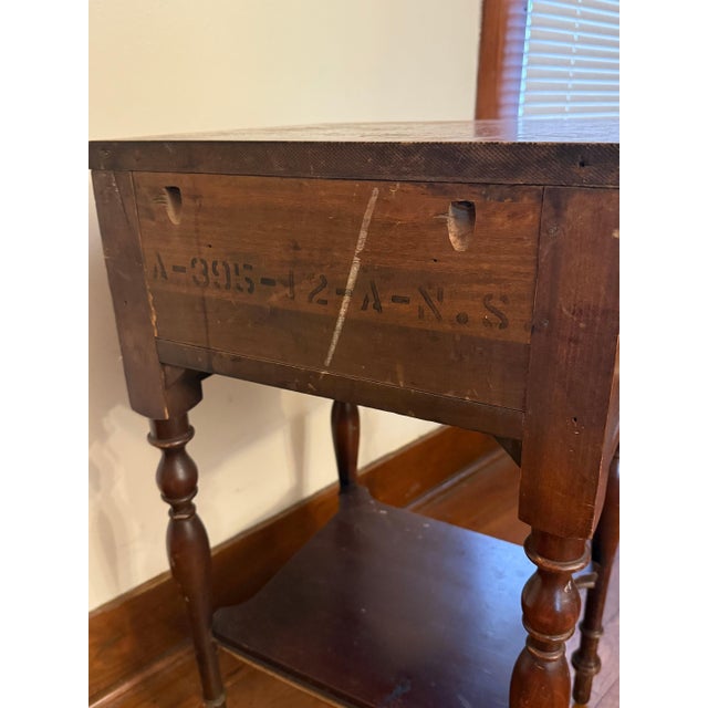 Vintage Wood Bedroom Set Grape Clusters: Full Size Double Bed Frame Matching Side Table & Chest of Drawers For Sale - Image 9 of 17