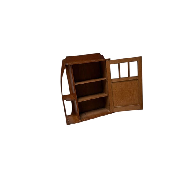 Arts & Crafts Wall Cabinet in Oak from Onder den Sint Maarten, 1900s For Sale - Image 5 of 10