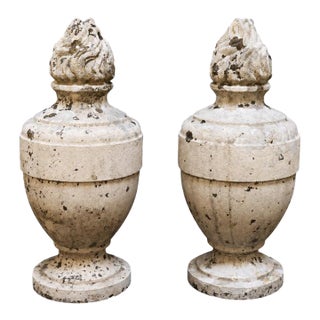 19th Century Belgian Blue Stone Sculpture (Set of 2) For Sale