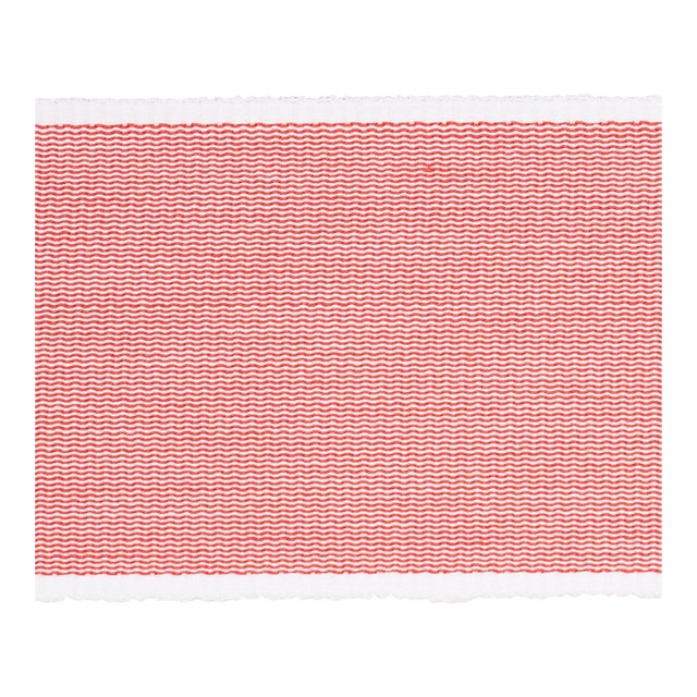 SAMPLE - Schumacher Sandpiper Tape Wide In Red For Sale