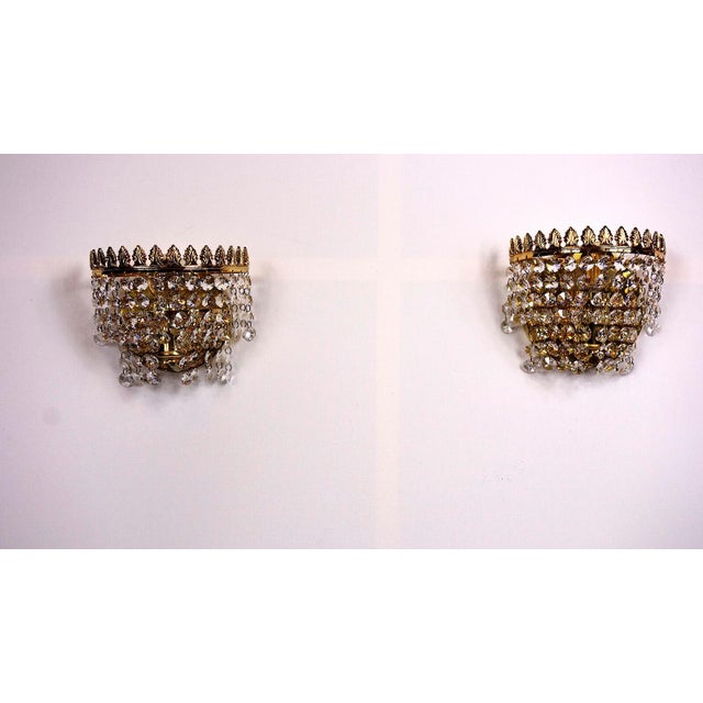 24K Brass Lead Crystal Wall Lamps from Palwa, 1960s, Set of 2, in Very Good conditions. Designed 1960 to 1969 This piece...