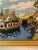 English Vintage Handmade Textile Art in Needlepoint, Riverboat, Bridge, English Setting, Ocean, Waterfront’s, Boats For Sale - Image 3 of 10