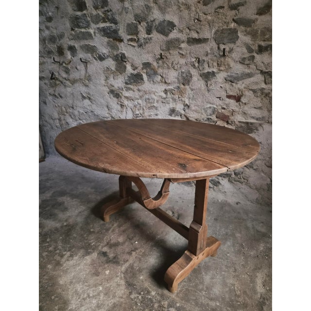 Rustic Antique Oak Wine Table, Burgundy, France, 1830 For Sale - Image 3 of 18