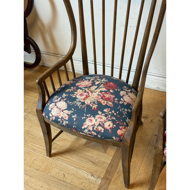 Hooker Furniture Sanctuary Tall Spindle Armchairs + Ralph Lauren Fabric, Pair For Sale - Image 10 of 12