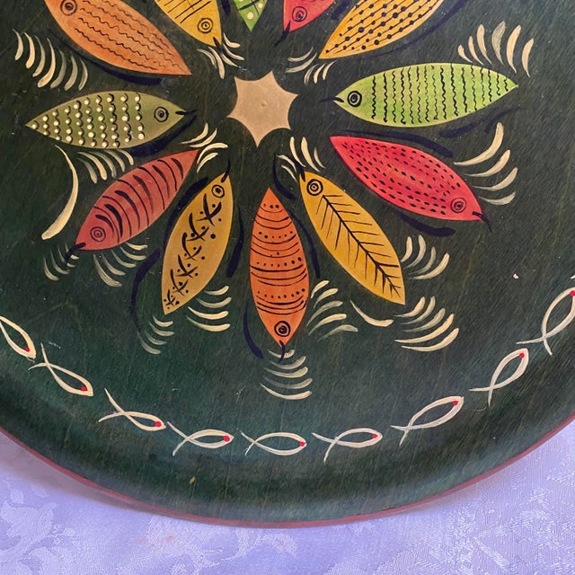 1970s Vintage 1970’s Hand Made Wood Weston Bowl Mill Vermont Fish Tray Signed Phelps For Sale - Image 5 of 10