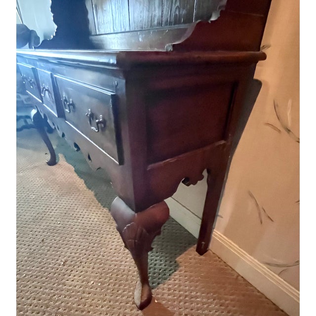 Wood 1940s Holland Company Welch Dresser W/Plate Rack in Distressed Oak For Sale - Image 7 of 16