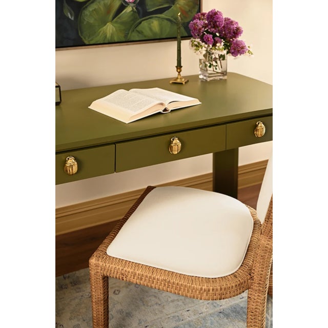 Brand new special order item. Not vintage. Sophisticated workspace essential featuring three spacious drawers and refined...