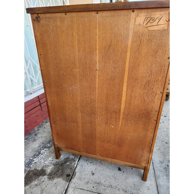 Copper Vintage John Widdicomb Highboy Dresser For Sale - Image 8 of 10