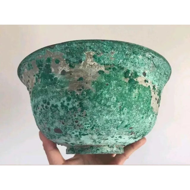 Metal Antique Shipwreck Bronze Chinese Bowl For Sale - Image 7 of 7