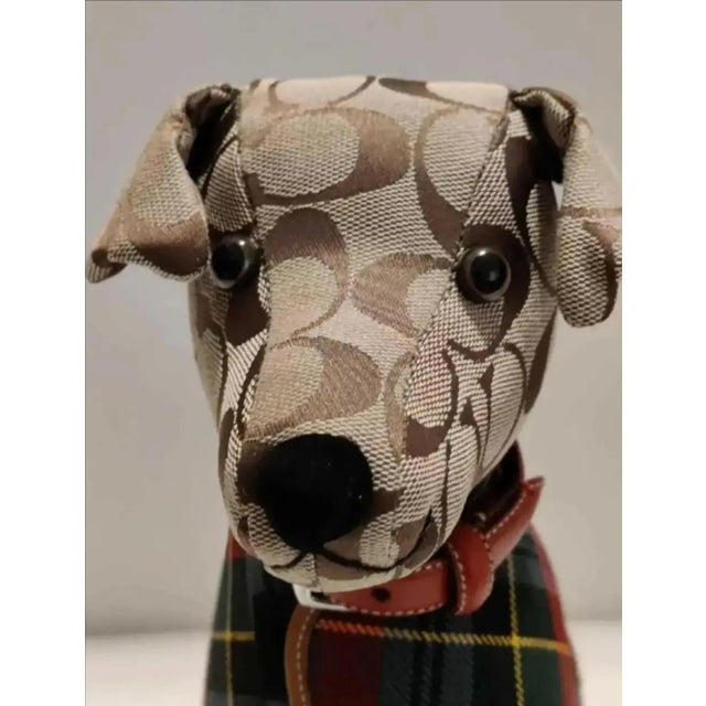 Coach Vintage Coach Leather Signature Stuffed Collectible Khaki Display Dog For Sale - Image 4 of 12
