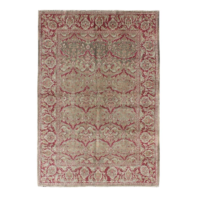 Antique Turkish Sivas Rug With All-Over Arabesque Design 5' X 7'7'' For Sale