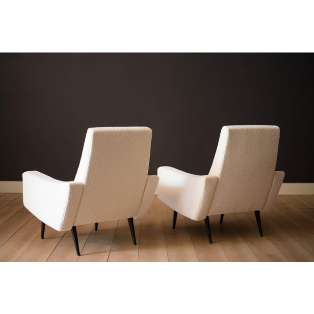 Mid Century Modern Bouclé French Club Lounge Chairs by Beka, 1950's For Sale - Image 11 of 14