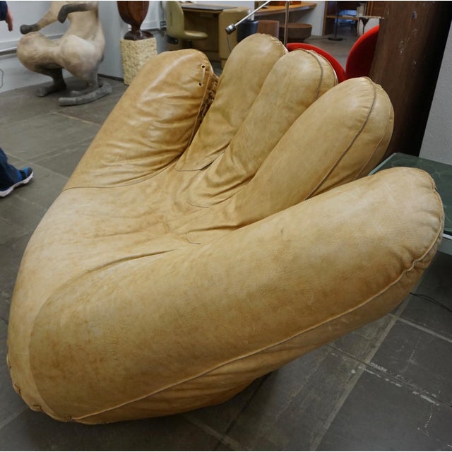 1970s Vintage Leather "Joe" Baseball Glove Chair Chairish
