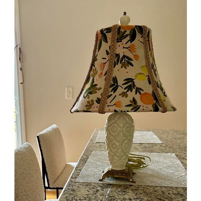 Custom Botanical Lampshade in Rifle Paper Co Primavera Fabric- Very Italian For Sale - Image 4 of 6