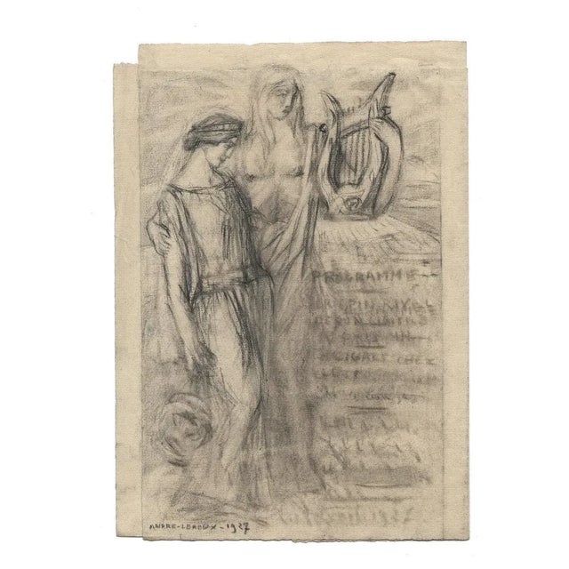 Lovers is an original artwork realized in 1927 by Andre Leroux. Original drawing in in black point. The artwork represents...