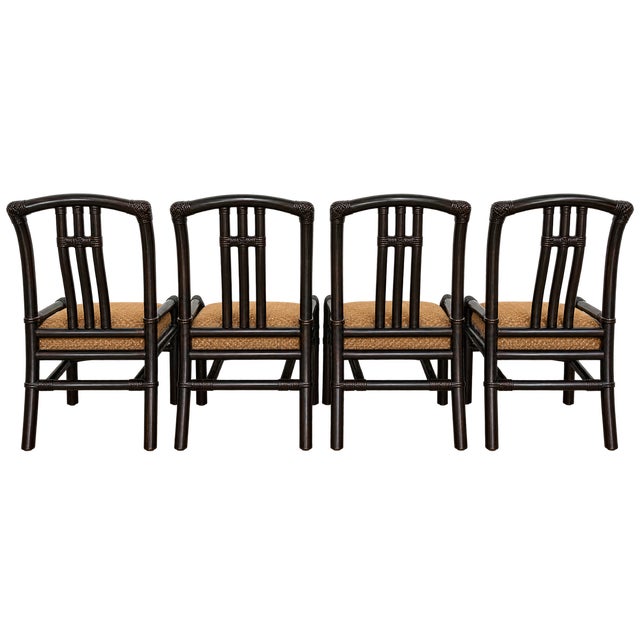 1950s Vintage Ficks Reed by John Wisner Far Horizons Collection Rattan & Wicker Table & Six Chairs Dining Set C. 1950's For Sale - Image 5 of 7