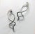 Mid-Century Modern 1990s Atomic Spirals, Gerhard Herbst Studio Silver Dangles Earrings - 2 Pieces For Sale - Image 3 of 6