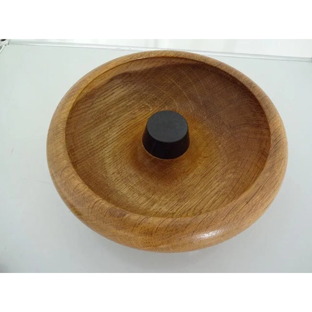 Vintage Danish Oak & Rosewood Nutcracker Bowl & Hammer Set, 1960s For Sale - Image 18 of 18