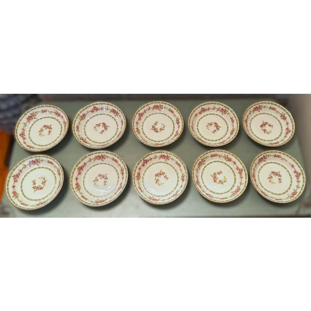 Antique French Limoges by Haviland G. D. A., Small Dessert / Berry Bowls - Set of 10 For Sale In New York - Image 6 of 8