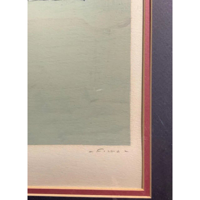 1960s Ephraim Roeytenberg (Fima) Blue Abstract Lithograph, 1960s — Signed Limited Edition, Framed For Sale - Image 5 of 8