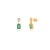 1.94ct Zambian Emerald Drop Earrings With Diamond Floral Top in 14k Gold- A Pair For Sale