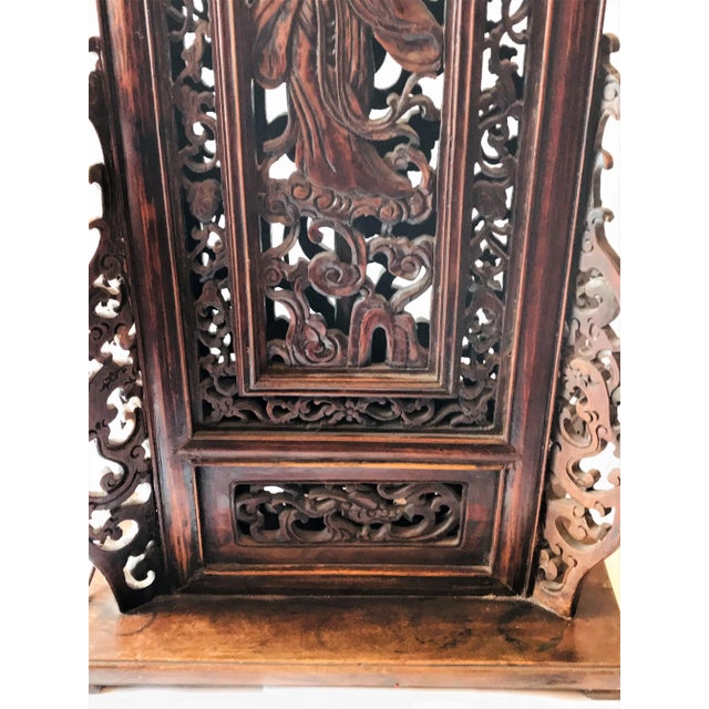 Antique Mid 19th Century Chinese Standing Electrified Floor Lamp With Shade For Sale In Chicago - Image 6 of 13