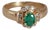 Vintage 18ct Gold Emerald & Diamond Ring, 1970s For Sale
