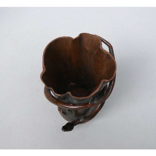 Small Art Nouveau Schlange auf Baumstumpf in Copper, 1890s For Sale - Image 12 of 13