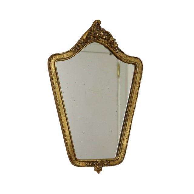 Baroque French Crested Mirror with Gold Leaf Gilt, 1960s For Sale - Image 15 of 18