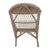 Vintage White Woven Rattan Wicker Open Lattice Back Side Chair For Sale - Image 4 of 4